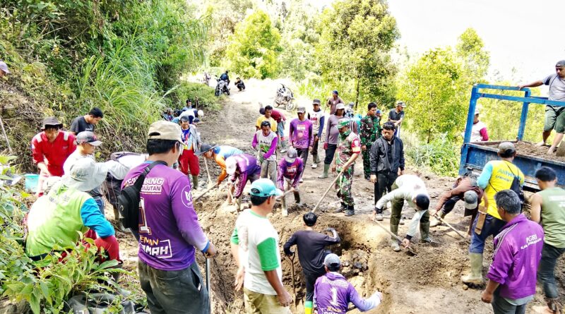 Desa Ledan Harap Masuk Program TMMD, Jalan Rusak Diperbaiki Secara Gotong Royong