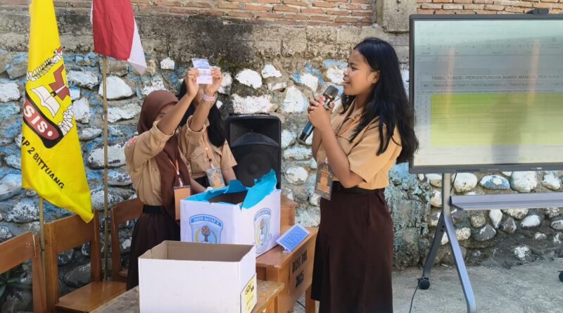 Inspiratif, SMPN Satap 2 Bittuang Gunakan Standar KPU dalam Pemilihan Ketua dan Wakil OSIS